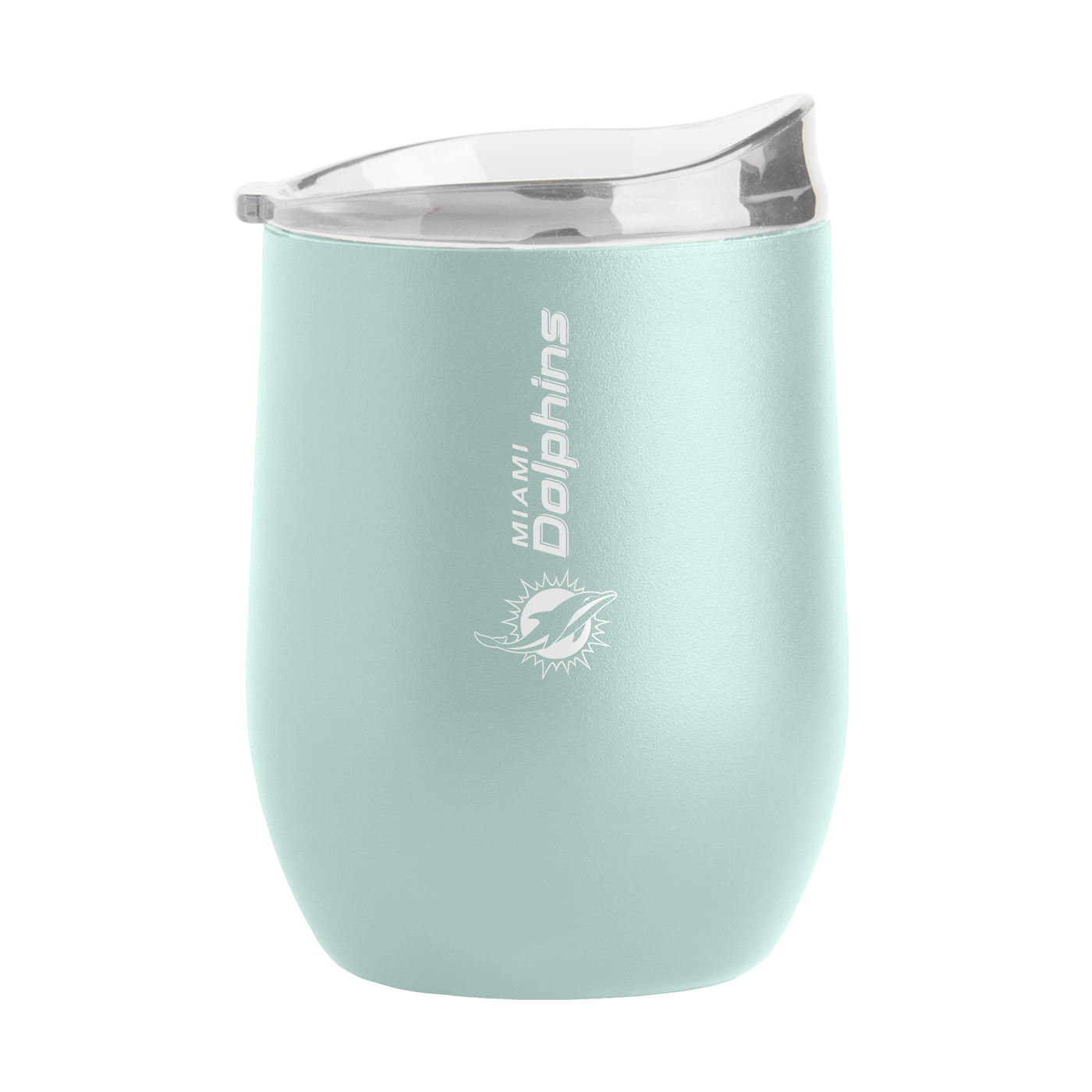 Miami Dolphins 16oz Vertical Powder Coat Curved Beverage