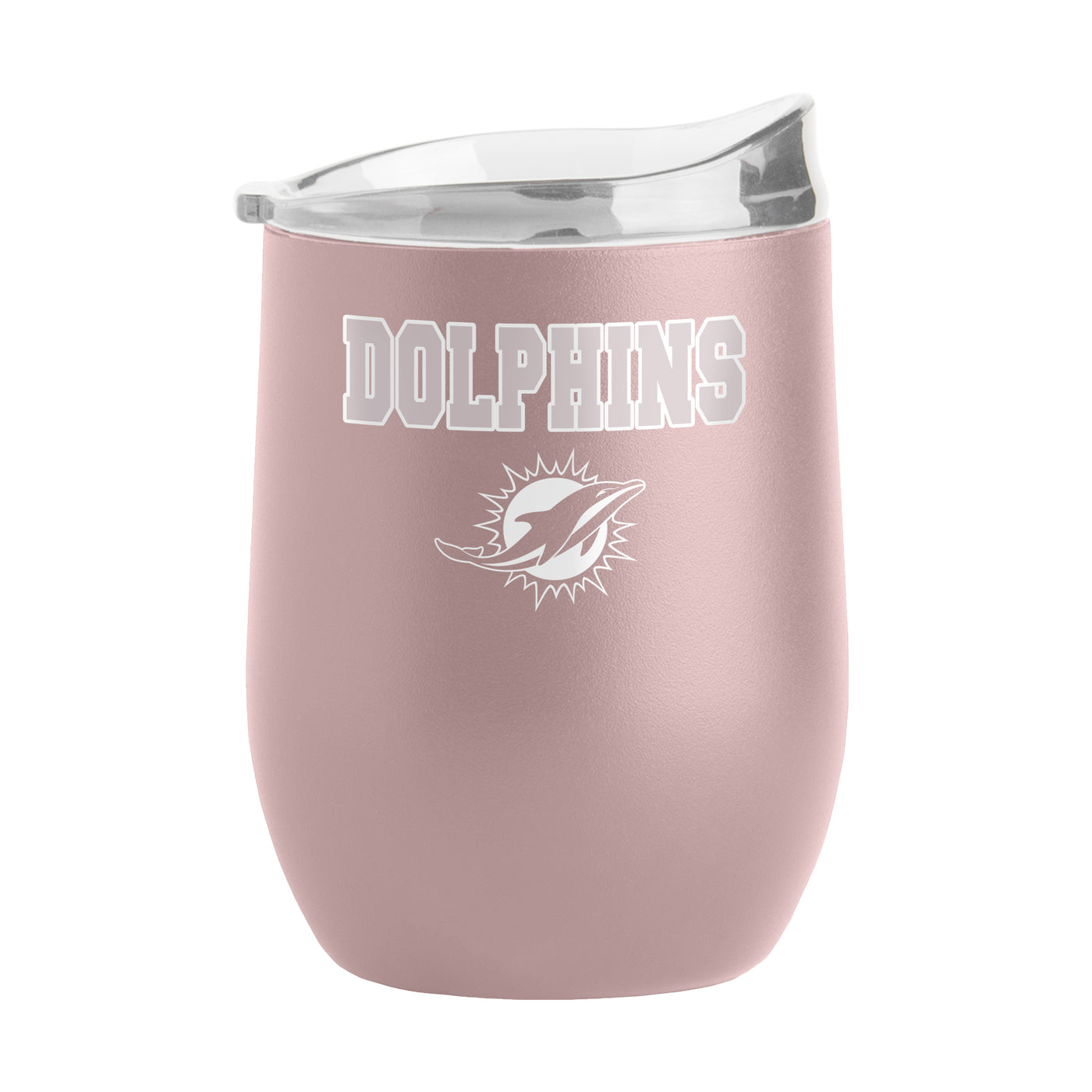 Miami Dolphins 16oz Stencil Powder Coat Curved Beverage