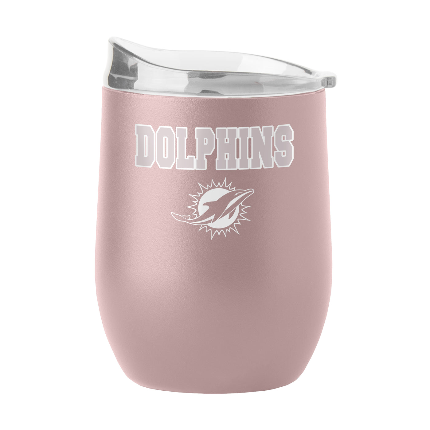 Miami Dolphins 16oz Stencil Powder Coat Curved Beverage