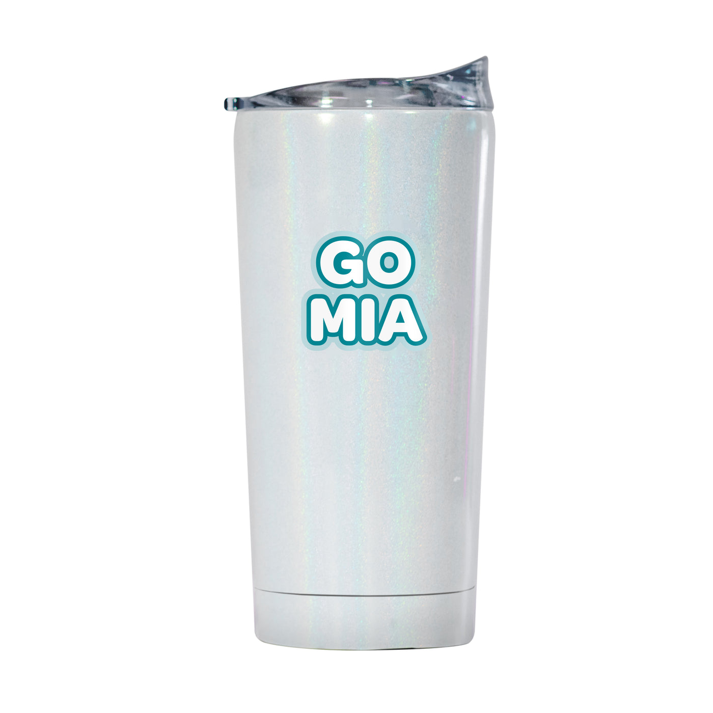 Miami Dolphins 20oz Bubble Iridescent Tumbler - Logo Brands