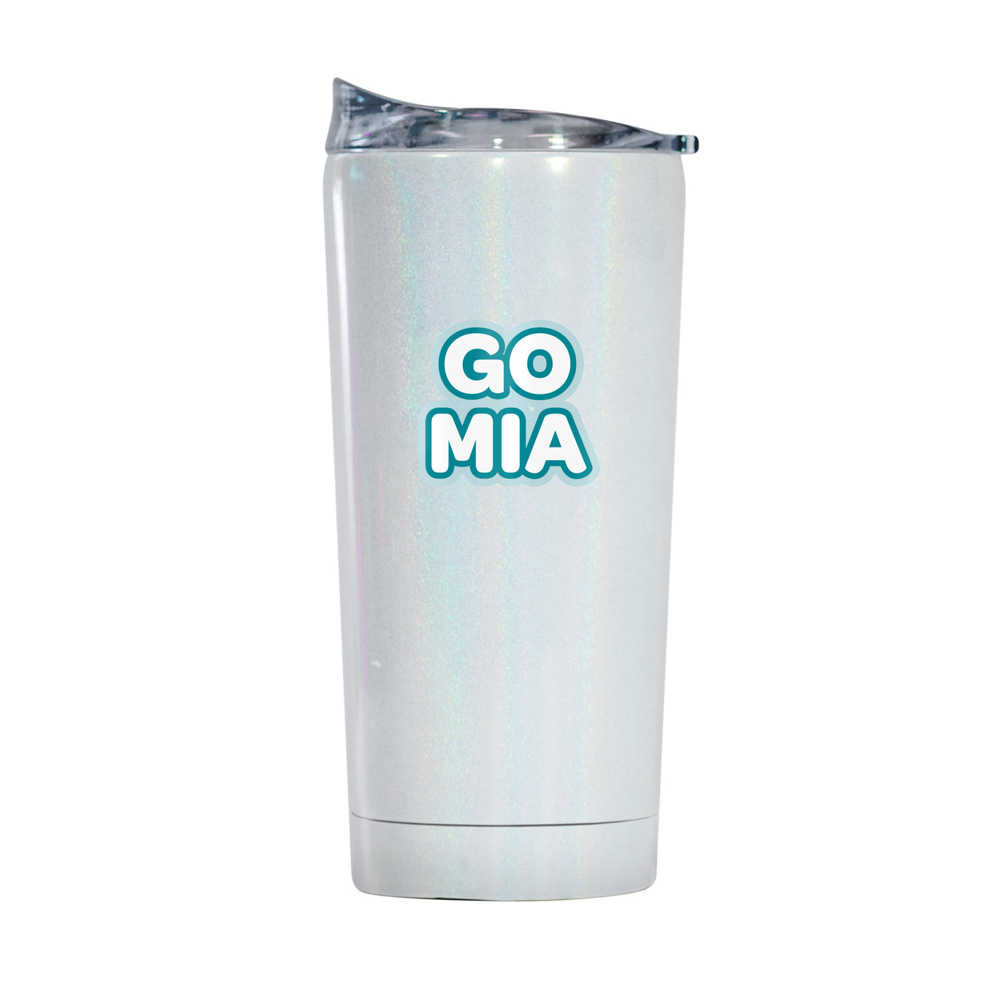 Miami Dolphins 20oz Bubble Iridescent Tumbler - Logo Brands