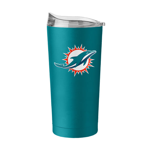 Miami Dolphins 20oz Flipside Powder Coat Tumbler, durable drinkware with team logo and vibrant dolphin design.