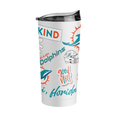 Miami Dolphins 20oz Native Powder Coat Tumbler