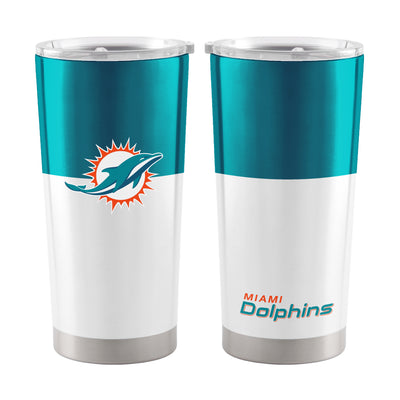 Miami Dolphins 20oz Colorblock Stainless Tumbler - Logo Brands
