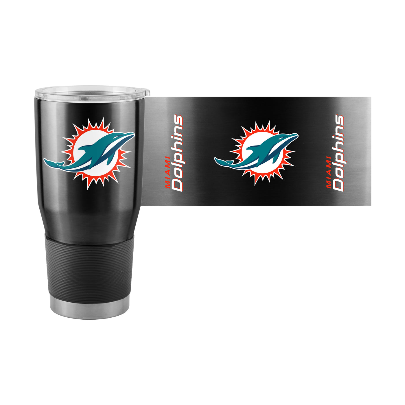 Miami Dolphins Black 30oz Gameday Stainless Tumbler