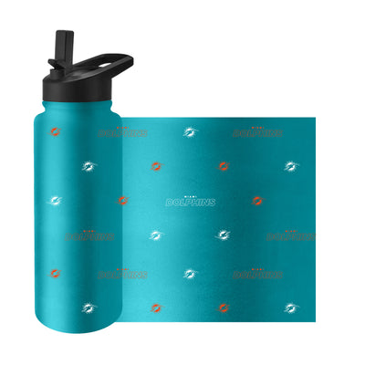 Miami Dolphins 34oz Step And Repeat Quencher Bottle