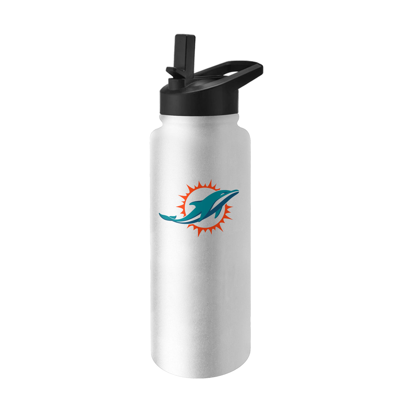 Miami Dolphins Quencher Logo Flip Top Water Bottle