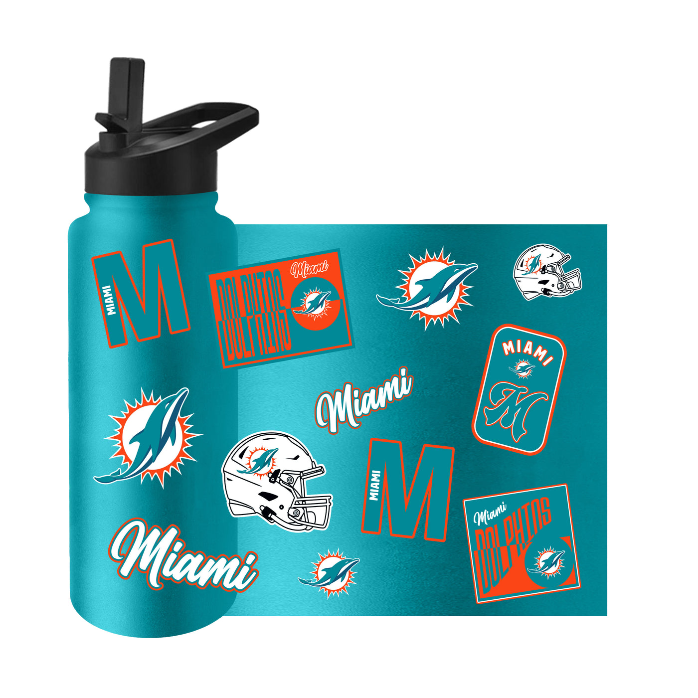 Miami Dolphins 34oz Dreamweave Quencher Bottle