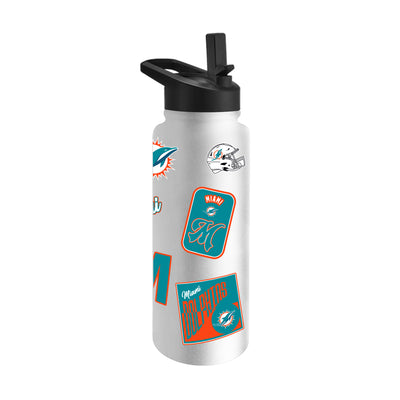 Miami Dolphins Dream Weave 34oz Quencher Bottle