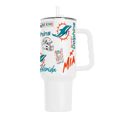 Miami Dolphins 40oz Native Powder Coat Tumbler