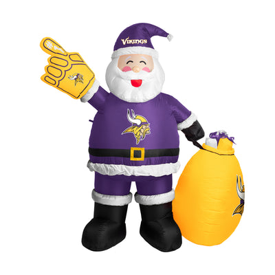 Minnesota Vikings Santa Claus Yard Inflatable - Logo Brands