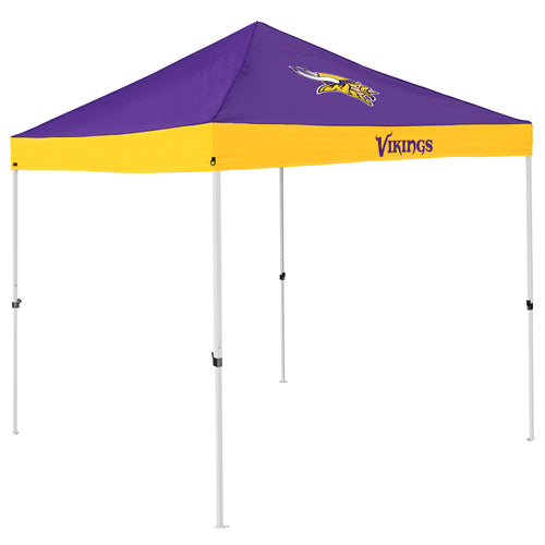 Minnesota Vikings economy canopy shelter by Logo Brands, featuring team logo and sturdy fabric for outdoor events and tailgates.
