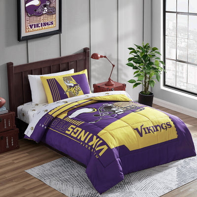 Minnesota Vikings Status Bed In A Bag Twin
