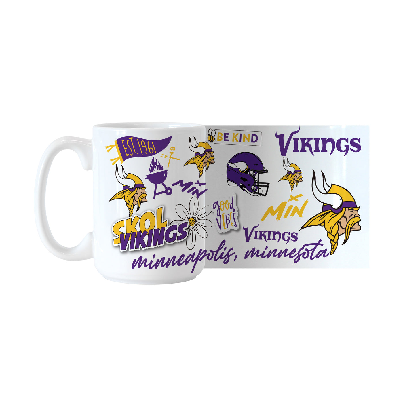 Minnesota Vikings 15oz Native Sublimated Mug