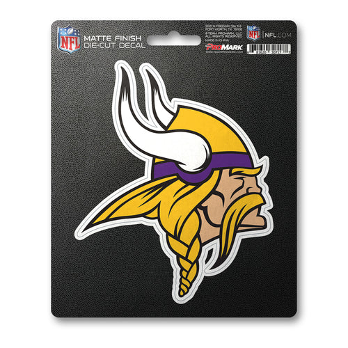 Minnesota Vikings matte decal sticker featuring team logo, ideal for fans to display on laptops or water bottles.