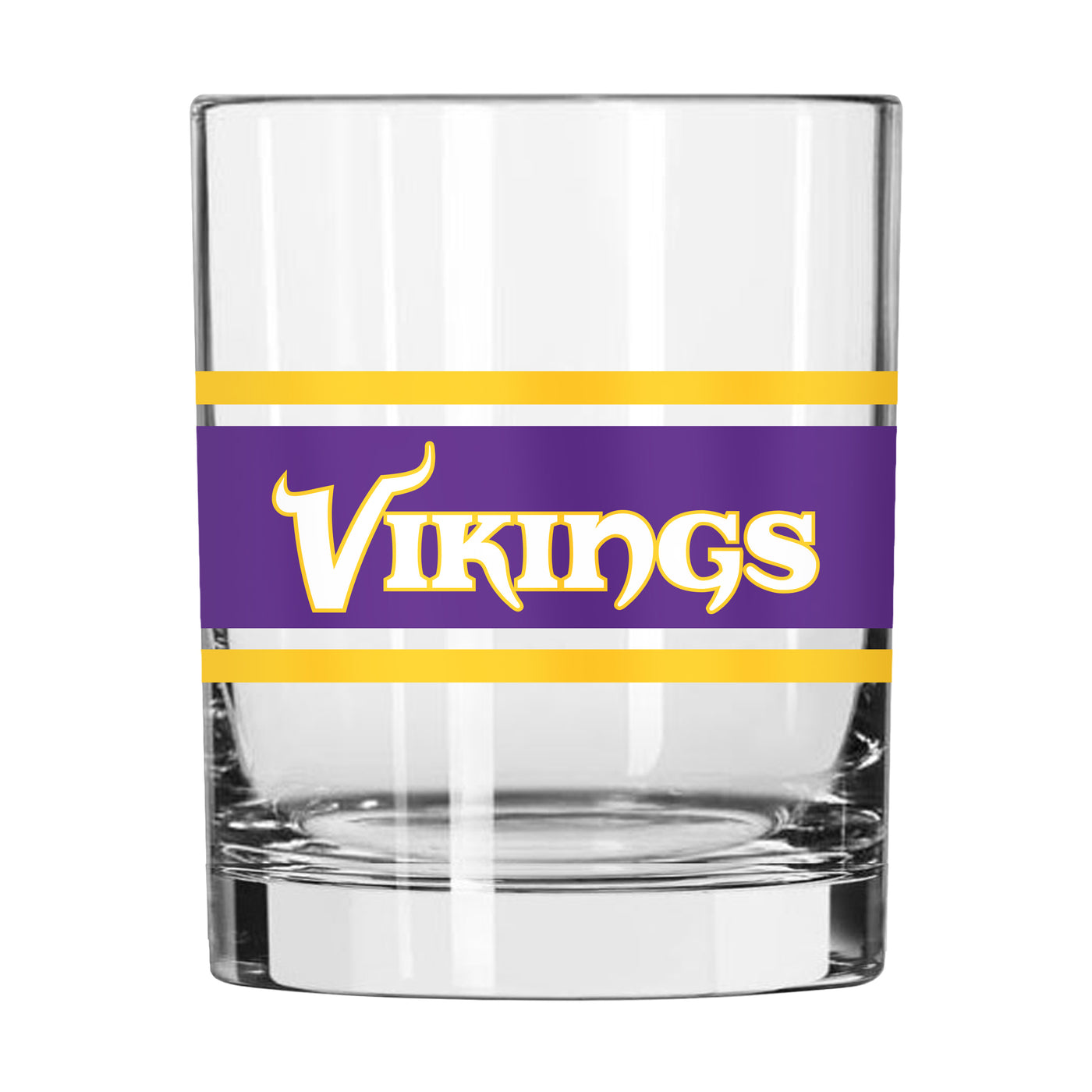 Minnesota Vikings 14oz Stripe Rocks Glass