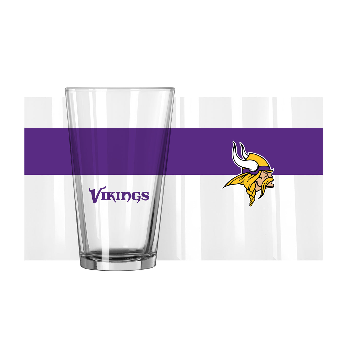 Minnesota Vikings 16oz Colorblock Pint Glass - Logo Brands