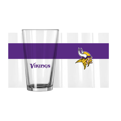 Minnesota Vikings 16oz Colorblock Pint Glass - Logo Brands