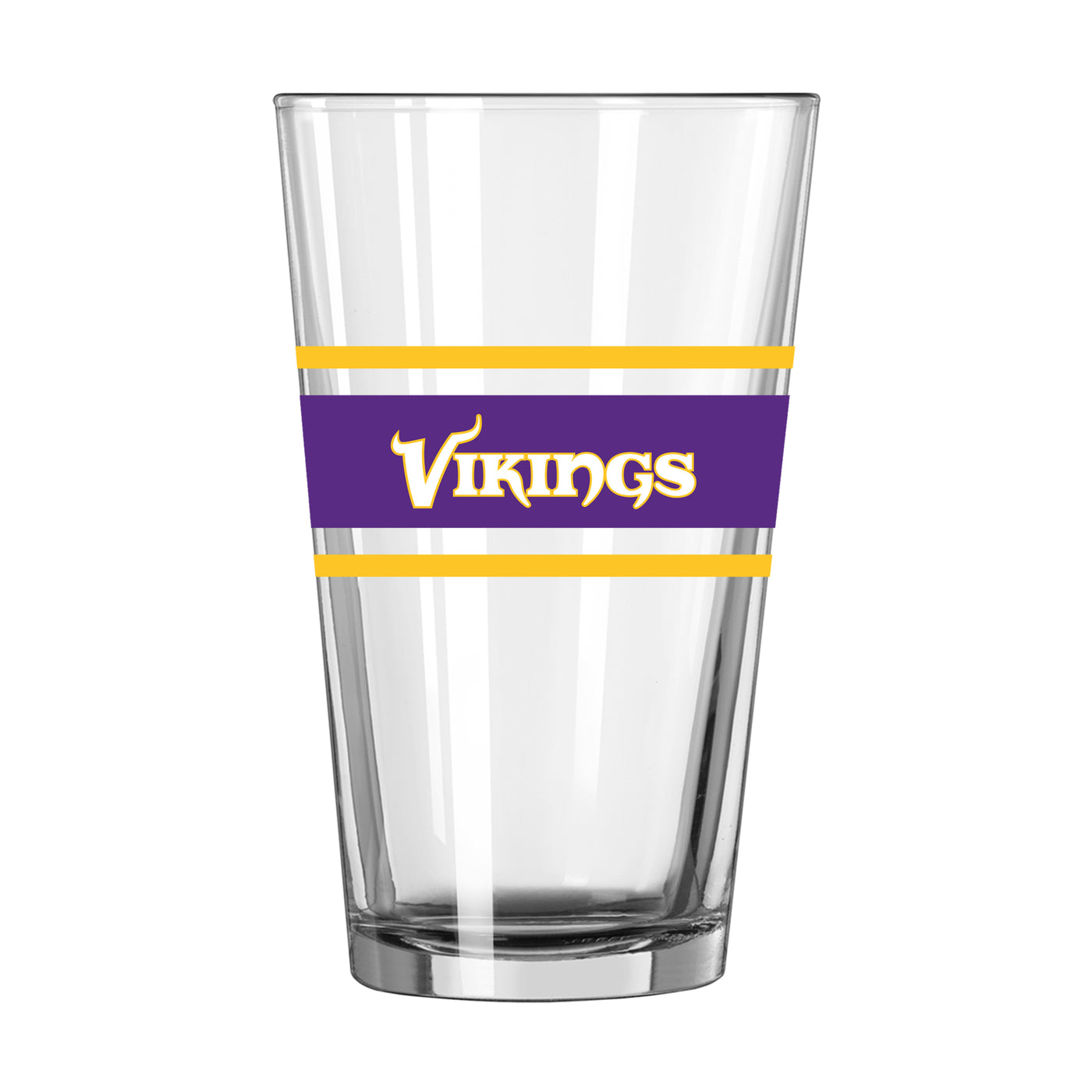 Minnesota Vikings 16oz Stripe Pint Glass
