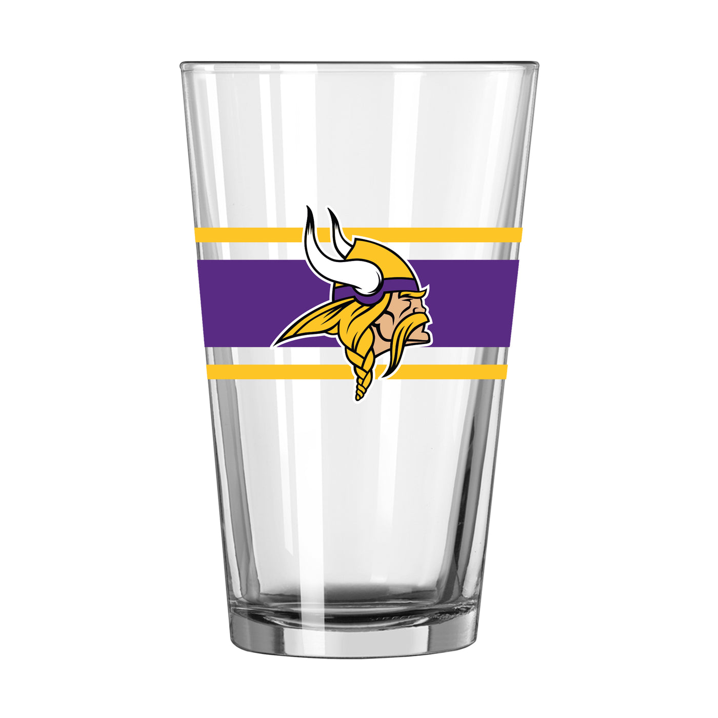 Minnesota Vikings 16oz Stripe Pint Glass