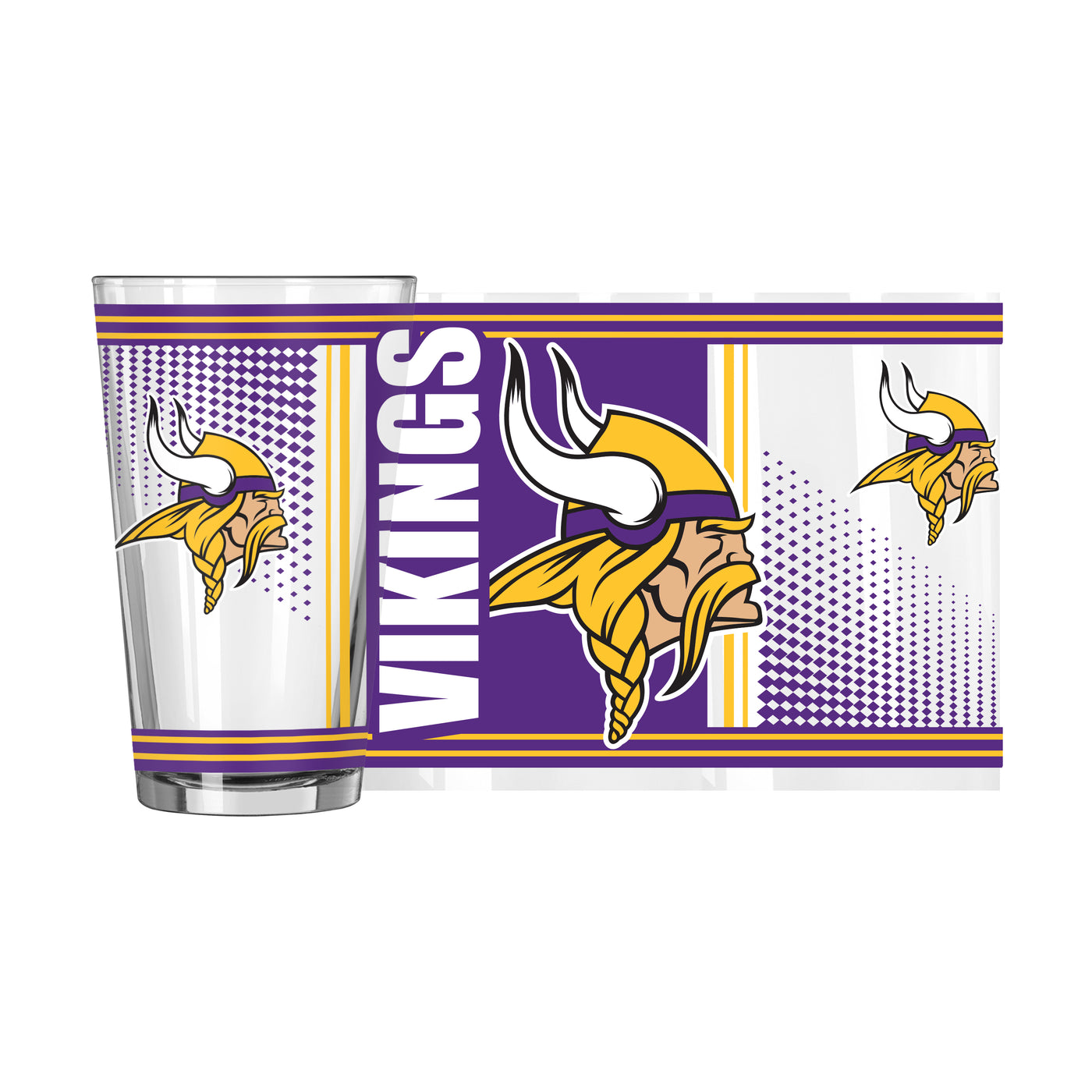 Minnesota Vikings 16oz Hero Pint Glass