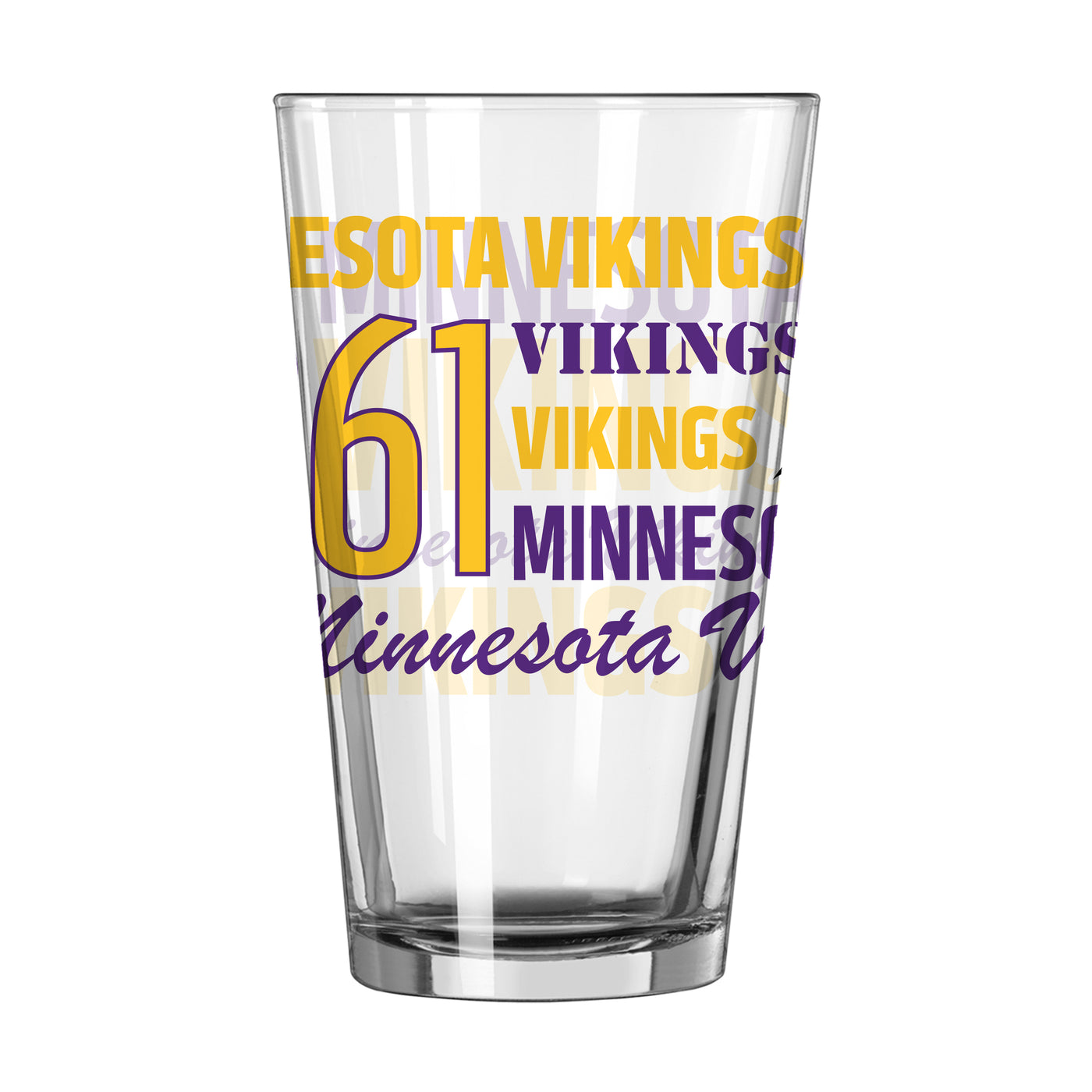Minnesota Vikings 16oz Spirit Pint Glass