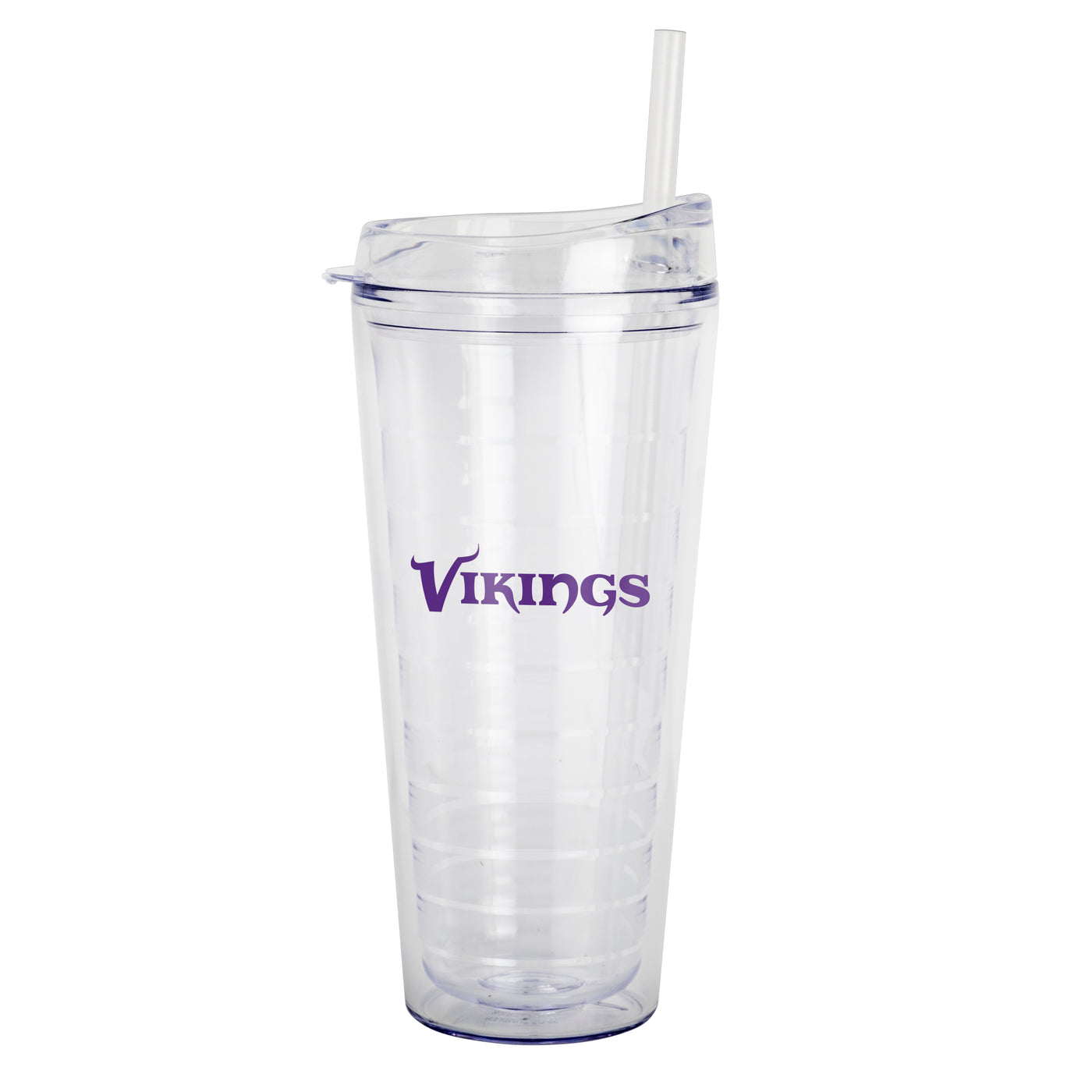 Minnesota Vikings 22oz Flipside Dbl Wall Clear Tumbler