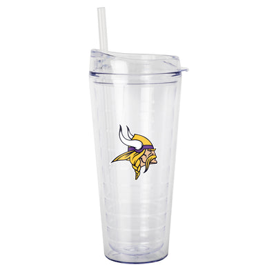 Minnesota Vikings 22oz Flipside Dbl Wall Clear Tumbler