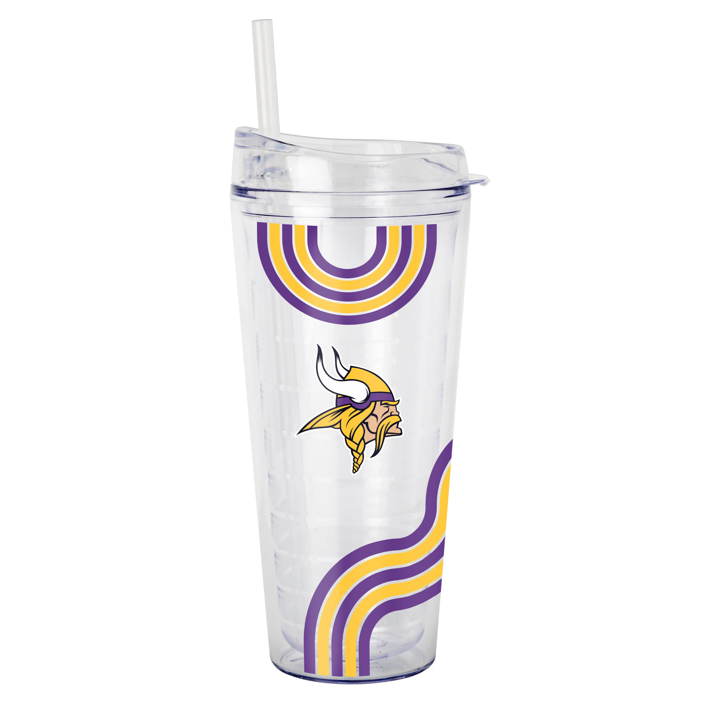 Minnesota Vikings 22oz Waves Dbl Wall Clear Tumbler