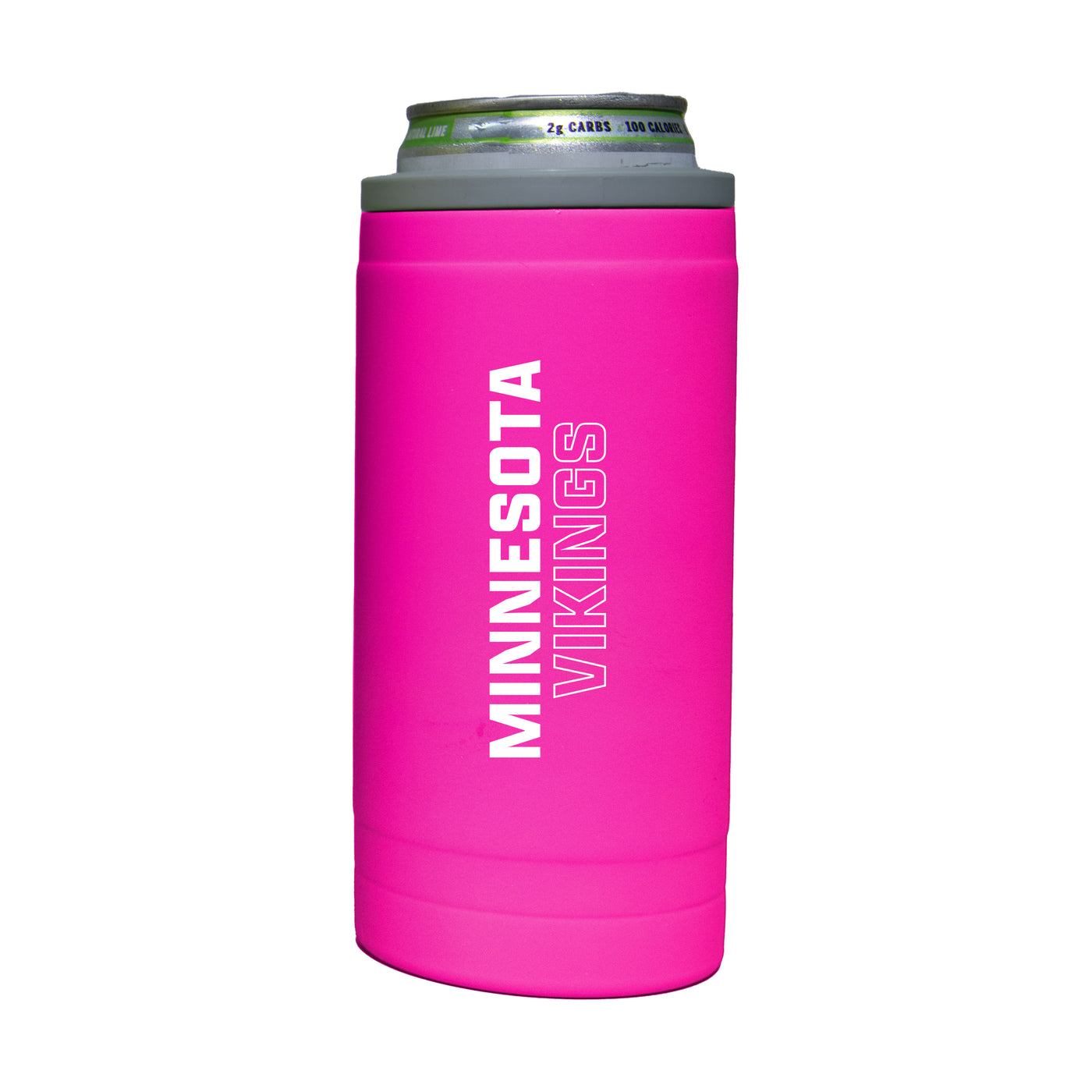 Minnesota Vikings 12oz Electric Stacked Soft Touch Slim Coolie