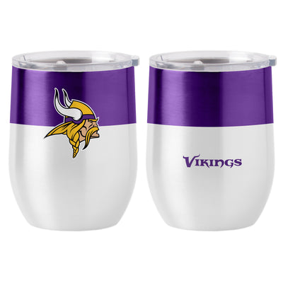 Minnesota Vikings 16oz Colorblock Stainless Curved Beverage - Logo Brands