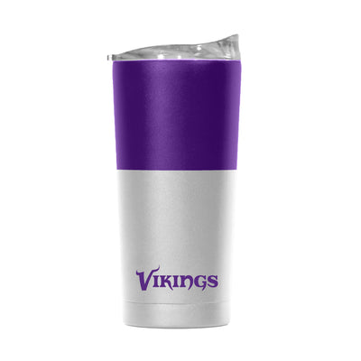 Minnesota Vikings 20oz Colorblock White Powder Coat Tumbler - Logo Brands