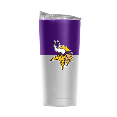 Minnesota Vikings 20oz Colorblock White Powder Coat Tumbler - Logo Brands