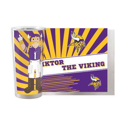 Minnesota Vikings 20oz Mascot Stainless Steel Tumbler - Logo Brands
