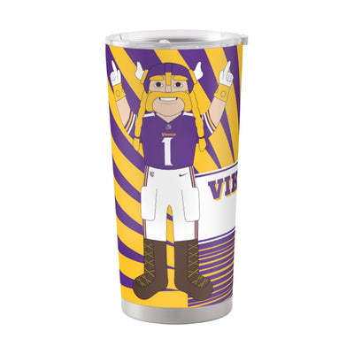 Minnesota Vikings 20oz Mascot Stainless Steel Tumbler - Logo Brands