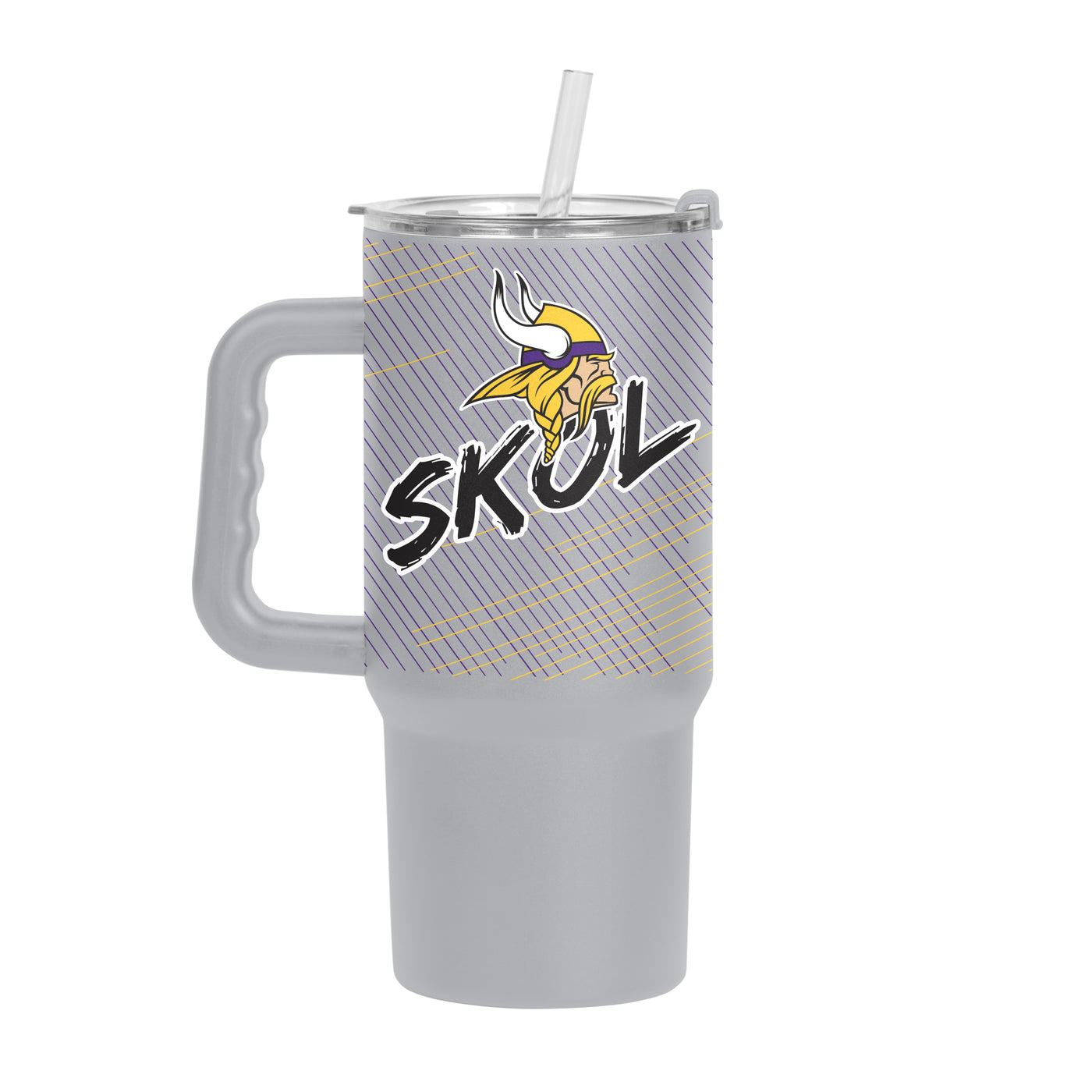 Minnesota Vikings Slogan 24oz Powder Coat Tumbler w/Handle