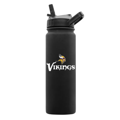 Minnesota Vikings 24oz Black Soft Touch Bottle - Logo Brands