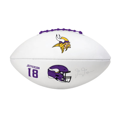 Minnesota Vikings Justin Jefferson Players Full Size Autograph Football