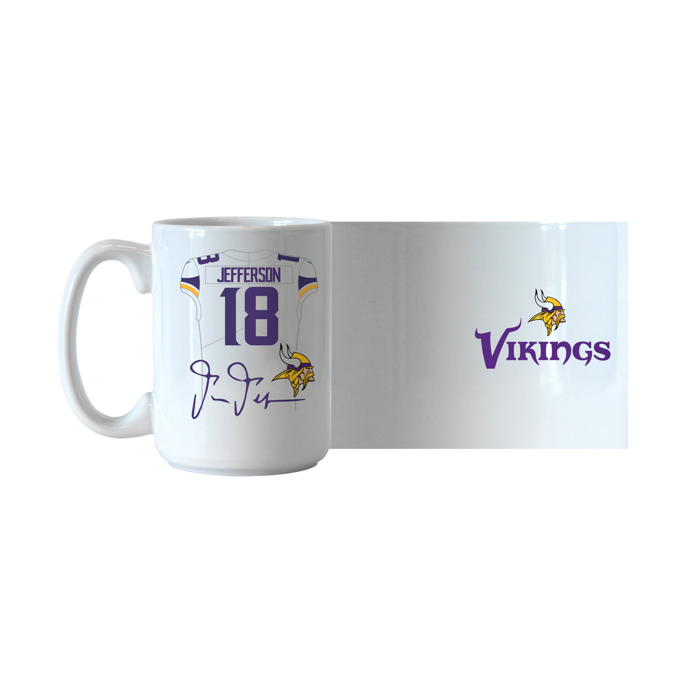 Minnesota Vikings 15oz Justin Jefferson Jersey Sublimated Mug