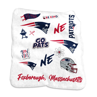 New England Patriots Native Raschel Throw
