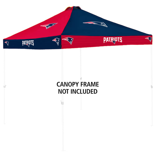 New England Patriots checkerboard canopy top shelter by Logo Brands, featuring a patriotic design and durable outdoor fabric.