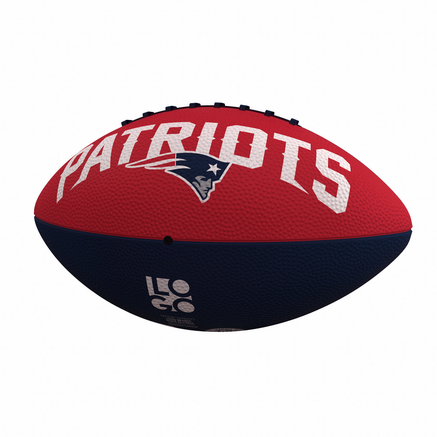 New England Patriots Pinwheel Logo Junior-Size Rubber Football