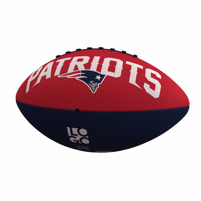 New England Patriots Pinwheel Logo Junior-Size Rubber Football