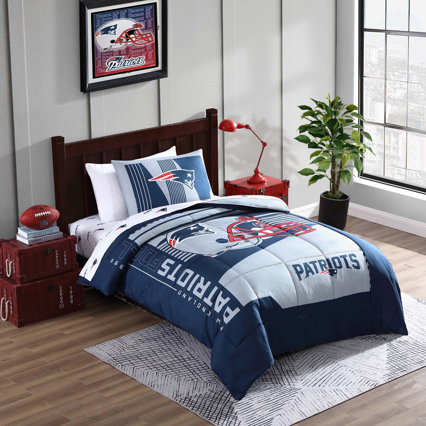 New England Patriots Status Bed In A Bag Twin