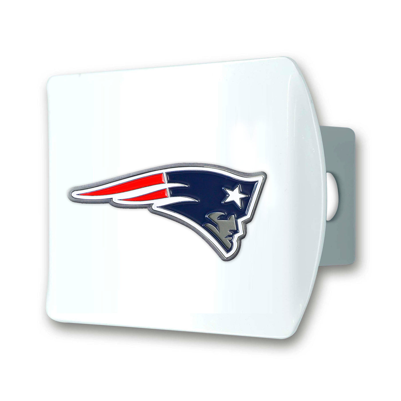 NFL - New England Patriots Color on White Hitch Cover