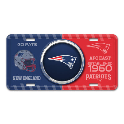 NFL - New England Patriots Embossed Metal License Plate