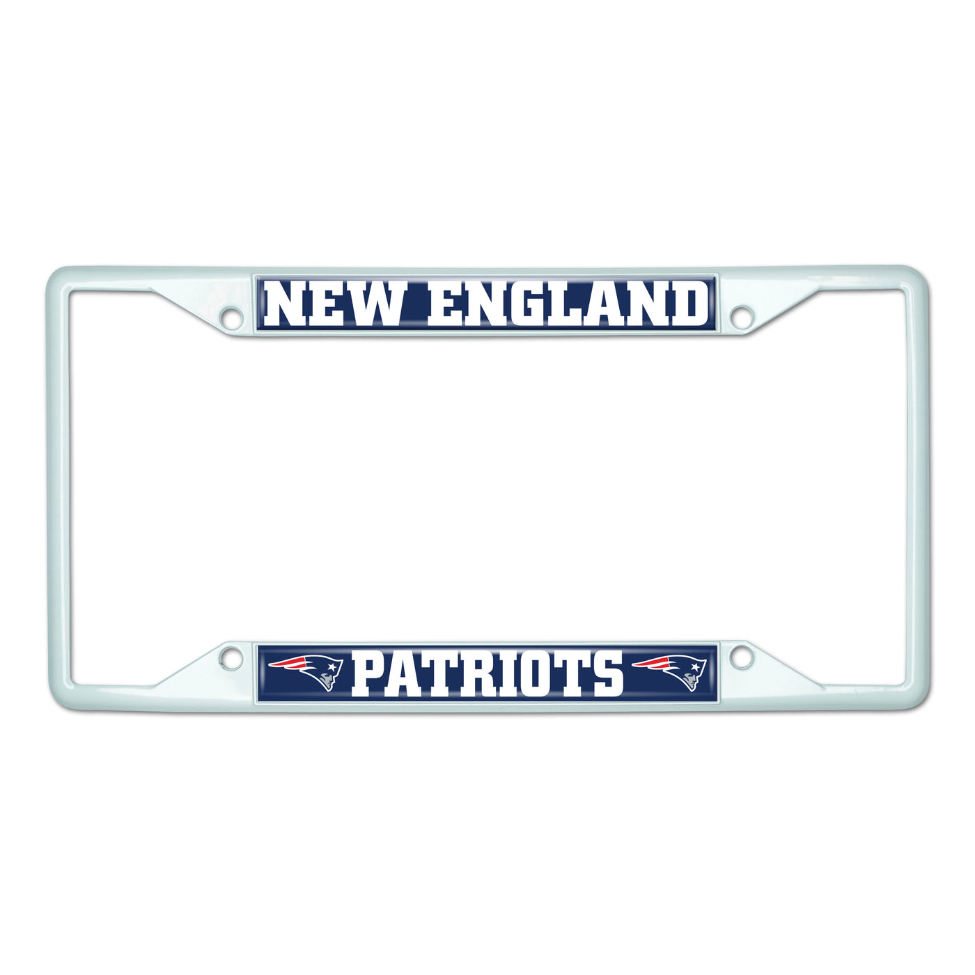 NFL - New England Patriots-White License Plate Frame