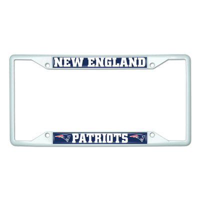 NFL - New England Patriots-White License Plate Frame