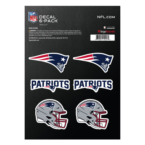 New England Patriots NFL decal featuring team logo, designed for fans to display team pride on surfaces.