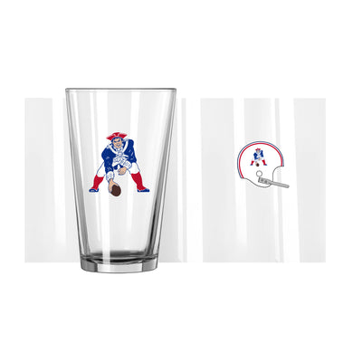 New England Patriots 16oz Retro Pint Glass